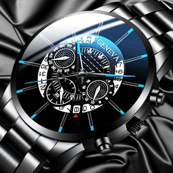 Luxury Men’s Watch Business Stainless Steel Sports Analog Quartz Wristwatch Gift